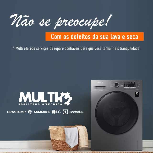 Foto 1 - Conserto de lava e seca realizada pela multitec